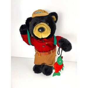 Cabelas Fisherman Black Bear Plush Animated Hooked on a Feeling! Ooga-Chaka 16”